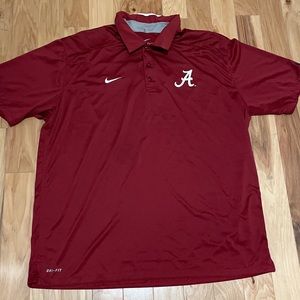 Nike Alabama Crimson Tide Polo Shirt Mens XL Great Condition Nike Dri Fit